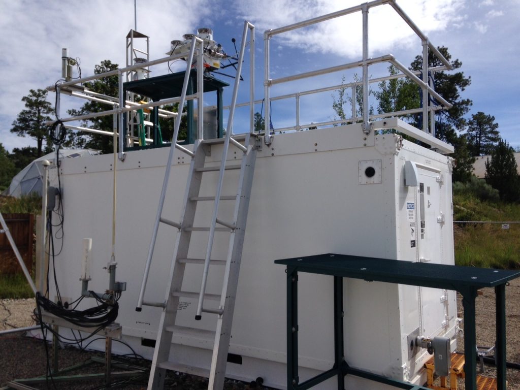 Photo: Testing the WAIS Divide AMF2 equipment for COS-RAY deployment at Hamelmann Communications in Pagosa Springs, Colorado. Photo taken and provided as a courtesy of Ryan Scott (SIO) - July 2015